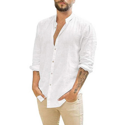 Men's Long Sleeve Summer Shirt – Lightweight Casual Button-Up for Warm Weather