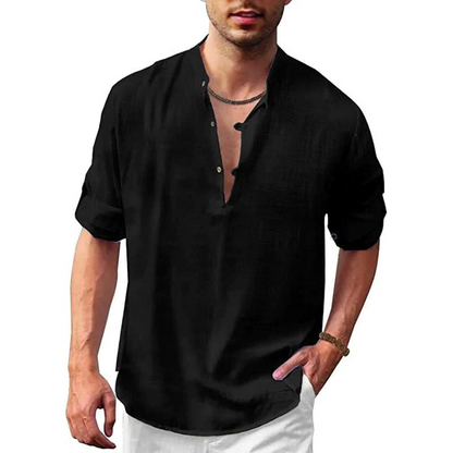 Men's Long Sleeve Shirt – Lightweight Summer Shirt for Casual Wear and Travel