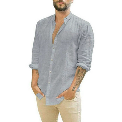 Men's Long Sleeve Summer Shirt – Lightweight Casual Button-Up for Warm Weather