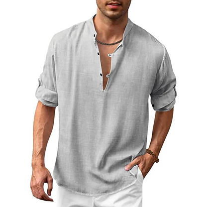 Men's Long Sleeve Shirt – Lightweight Summer Shirt for Casual Wear and Travel