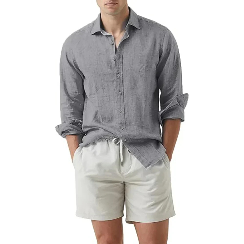 Men's Long Sleeve Summer Shirt – Lightweight Breathable Casual Top for Warm Weather