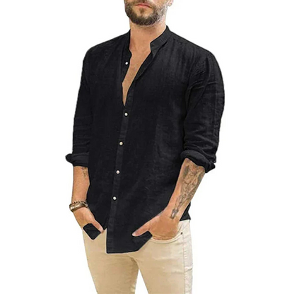 Men's Long Sleeve Summer Shirt – Lightweight Casual Button-Up for Warm Weather