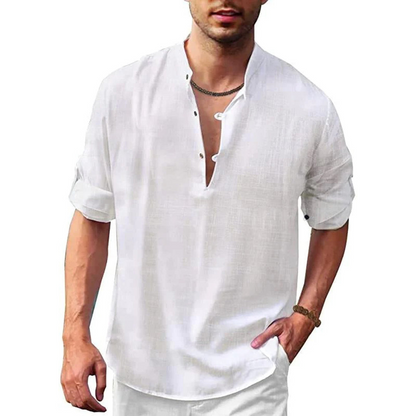 Men's Long Sleeve Shirt – Lightweight Summer Shirt for Casual Wear and Travel