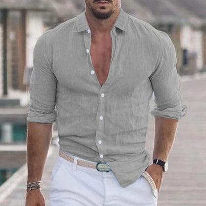 Men's Long Sleeve Summer Shirt – Lightweight Casual Top for Warm Weather