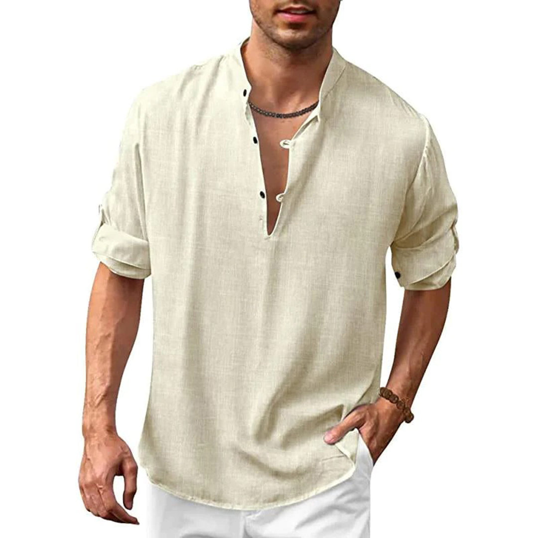 Men's Long Sleeve Shirt – Lightweight Summer Shirt for Casual Wear and Travel