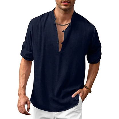 Men's Long Sleeve Shirt – Lightweight Summer Shirt for Casual Wear and Travel