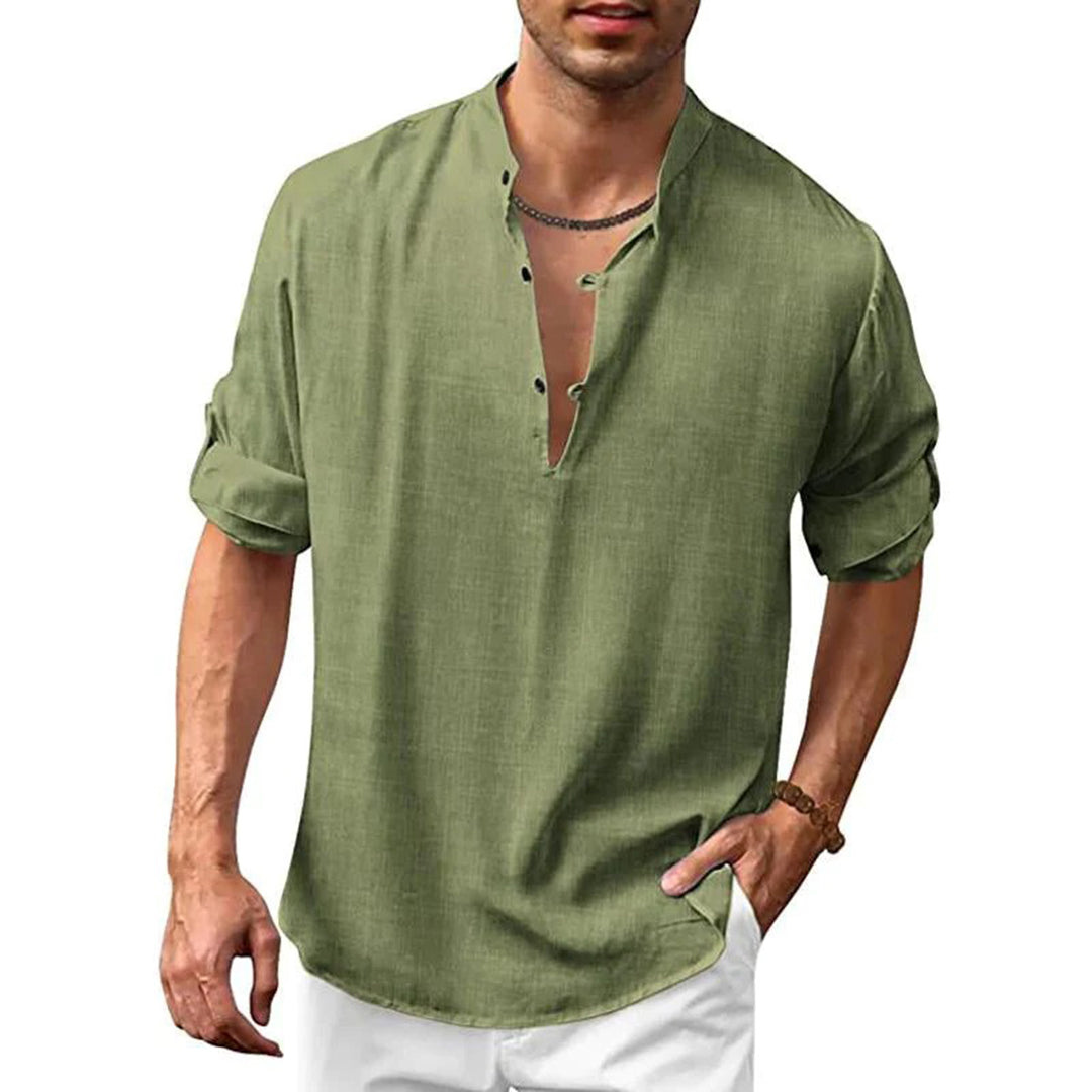 Men's Long Sleeve Shirt – Lightweight Summer Shirt for Casual Wear and Travel