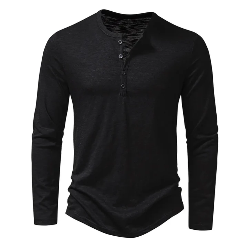 Men's Long Sleeve Shirt Black – Stylish Casual Dress Shirt for Everyday Wear