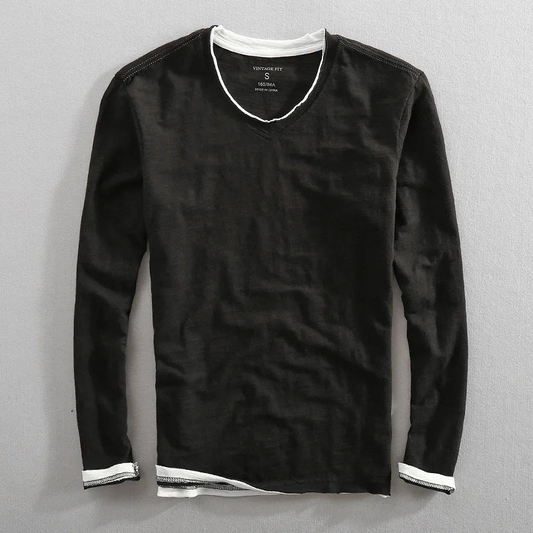 Men's Long Sleeve Sweatshirt Black – Cozy Casual Pullover for Everyday Wear