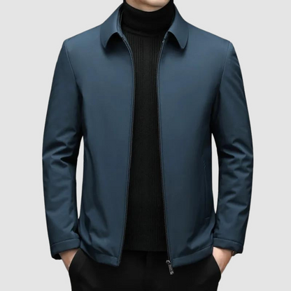 Lightweight Men's Jacket – Black Casual Outerwear for Spring and Fall