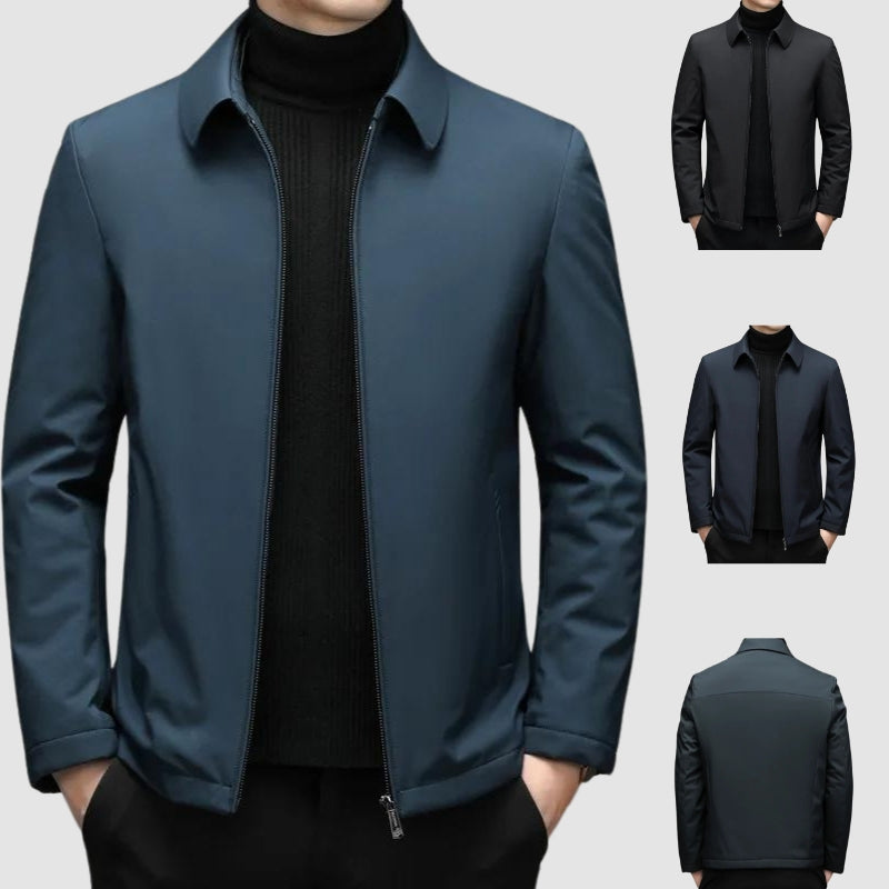 Lightweight Men's Jacket – Black Casual Outerwear for Spring and Fall