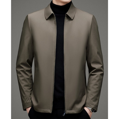 Lightweight Men's Jacket – Black Casual Outerwear for Spring and Fall