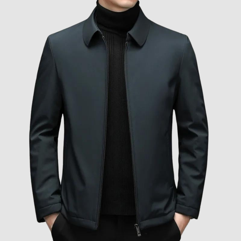 Lightweight Men's Jacket – Black Casual Outerwear for Spring and Fall