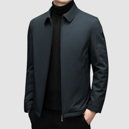 Lightweight Men's Jacket – Black Casual Outerwear for Spring and Fall