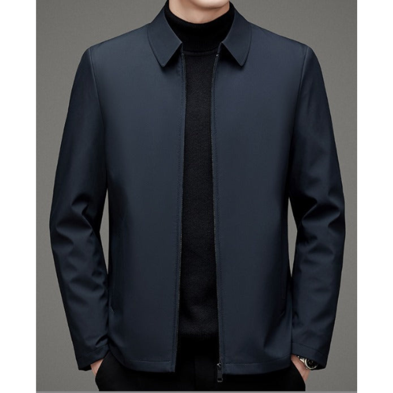 Lightweight Men's Jacket – Black Casual Outerwear for Spring and Fall