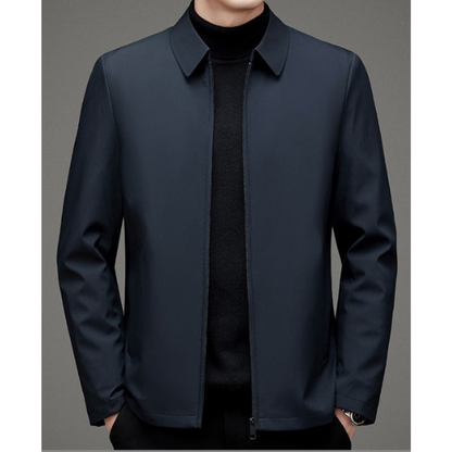 Lightweight Men's Jacket – Black Casual Outerwear for Spring and Fall