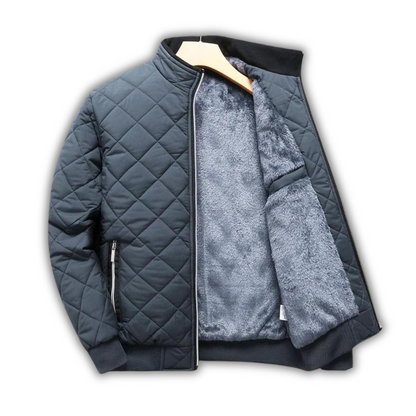 Men's Lightweight Quilted Jacket – Black Down Jacket for Outdoor Activities