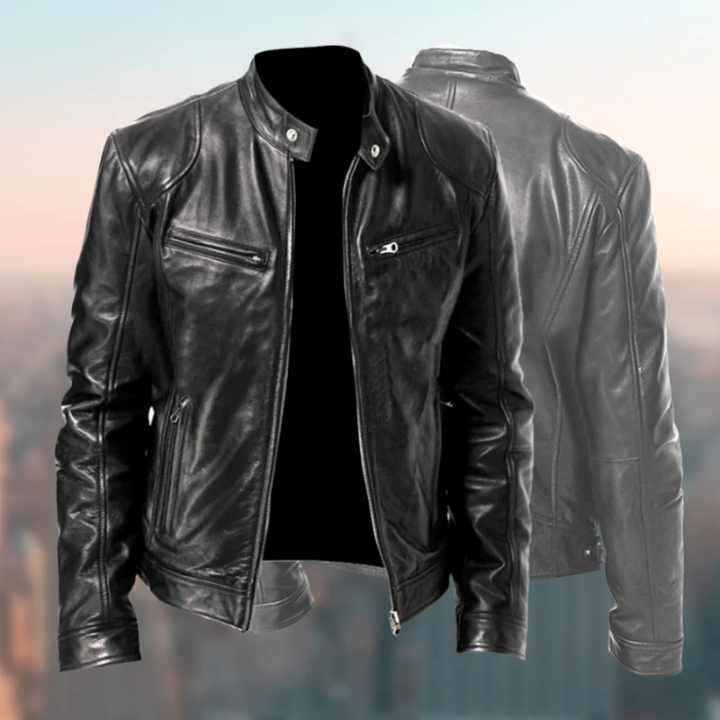 Men's Motorcycle Jacket Black – Stylish Leather Biker Jacket for Riding