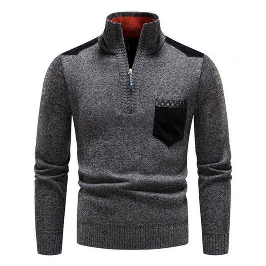 Men's Knit Zip-up Sweater – Stylish Lightweight Pullover for Casual Wear