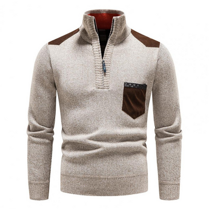 Men's Knit Zip-up Sweater – Stylish Lightweight Pullover for Casual Wear