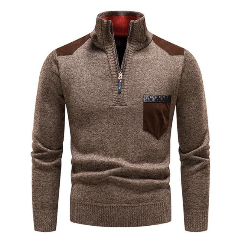 Men's Knit Zip-up Sweater – Stylish Lightweight Pullover for Casual Wear