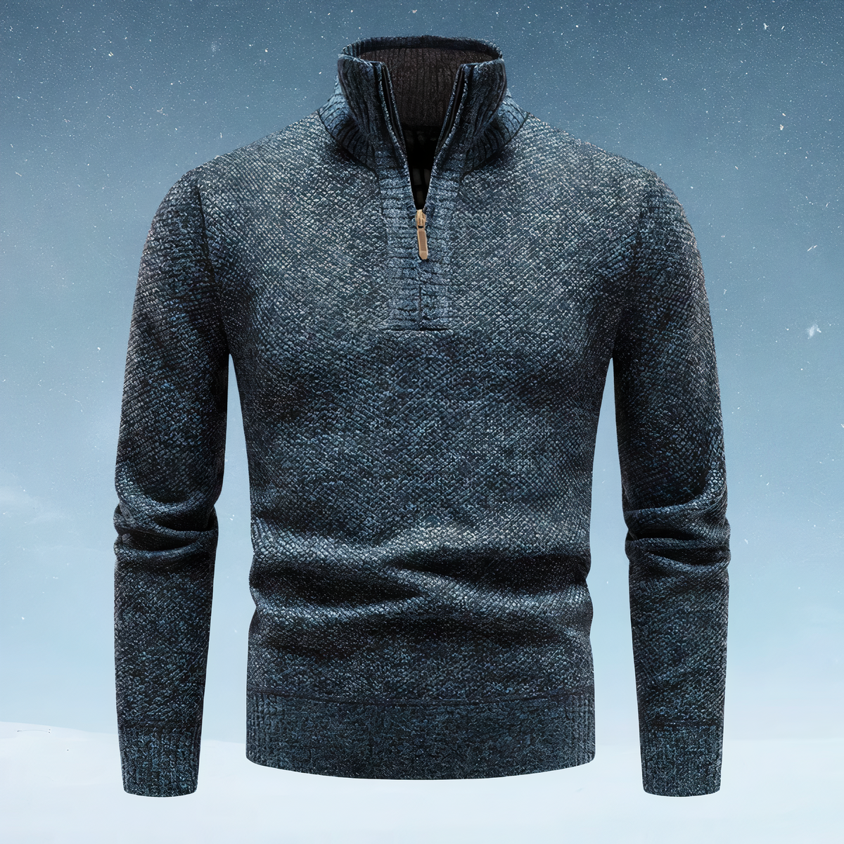 Men's Knit Zip-Up Sweater – Cozy Lightweight Pullover for Casual Wear