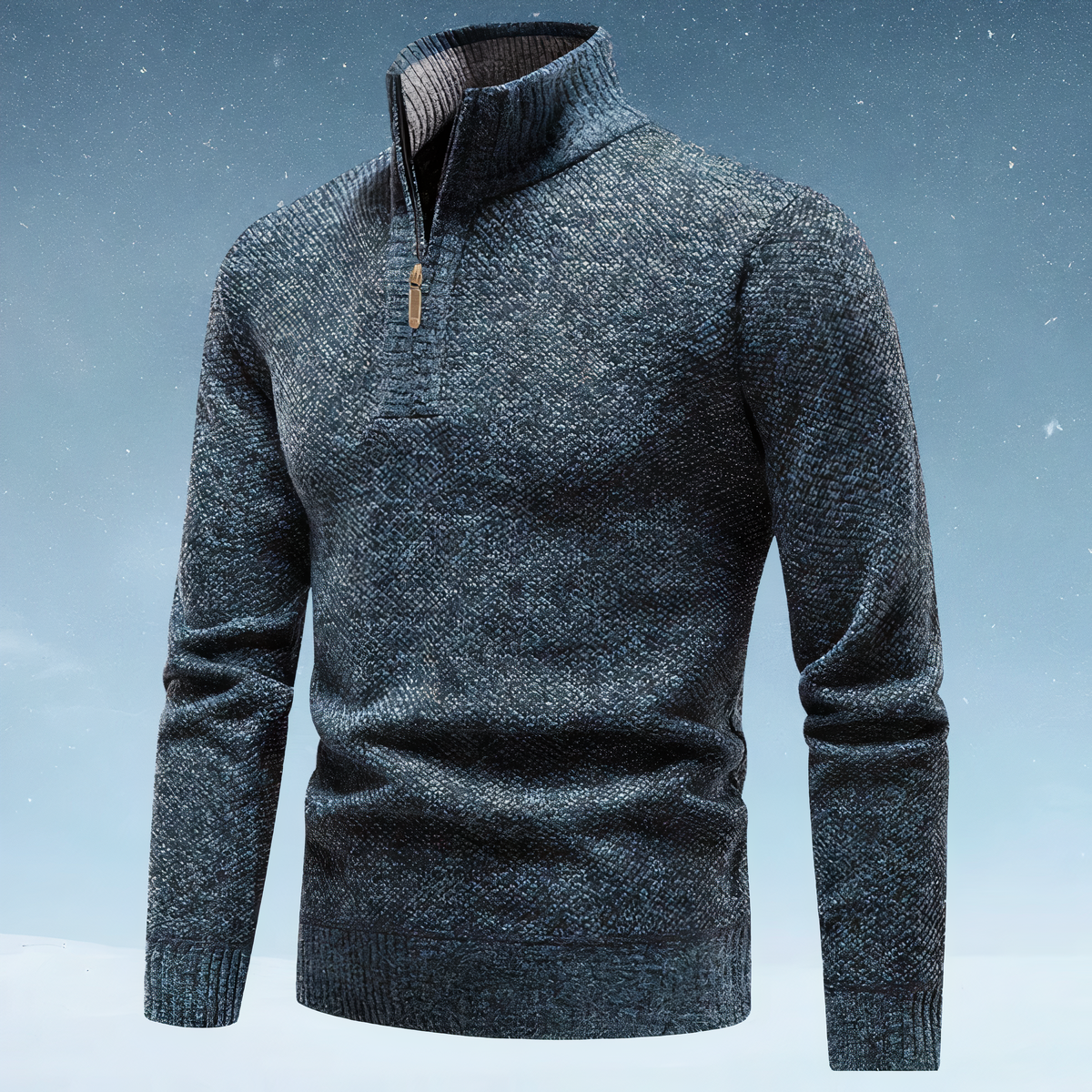 Men's Knit Zip-Up Sweater – Cozy Lightweight Pullover for Casual Wear