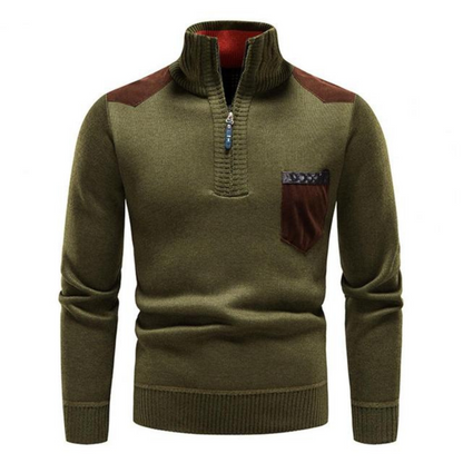 Men's Knit Zip-up Sweater – Stylish Lightweight Pullover for Casual Wear