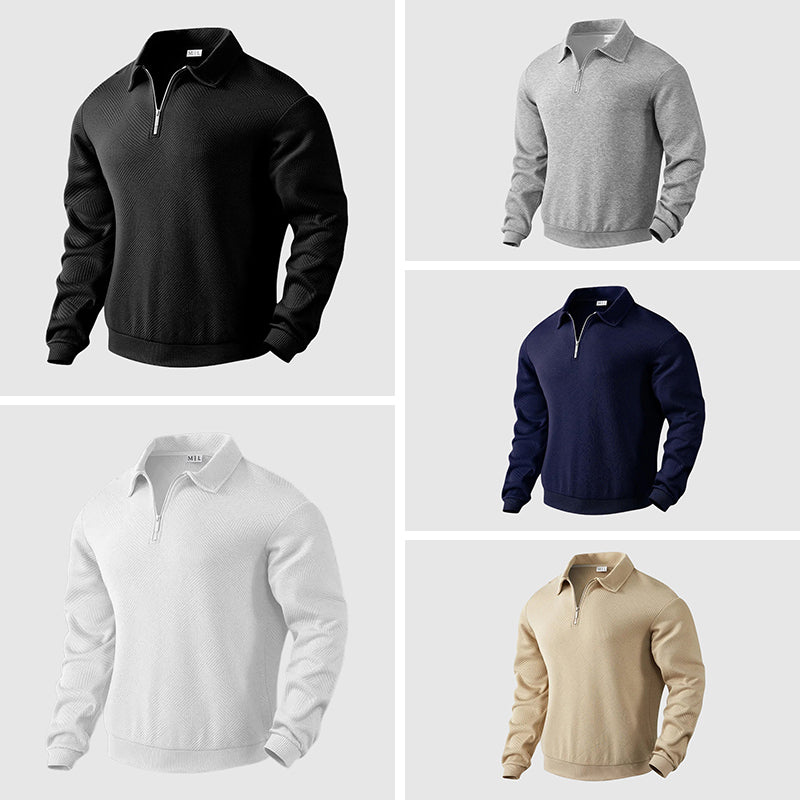 Men's Knit Zip Sweater – Stylish Lightweight Pullover for Casual Wear