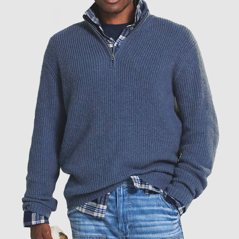 Men's Zip Sweater – Stylish Knit Pullover for Casual and Smart Looks