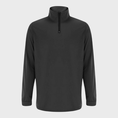 Men's Zip-Up Sweater Black – Stylish Warm Pullover for Casual Wear and Layering