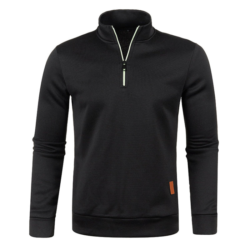 Men's Zip-Up Sweater – Stylish Stand Collar Jumper for Casual Wear