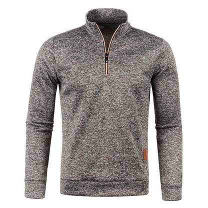 Men's Zip-Up Sweater – Stylish Stand Collar Jumper for Casual Wear