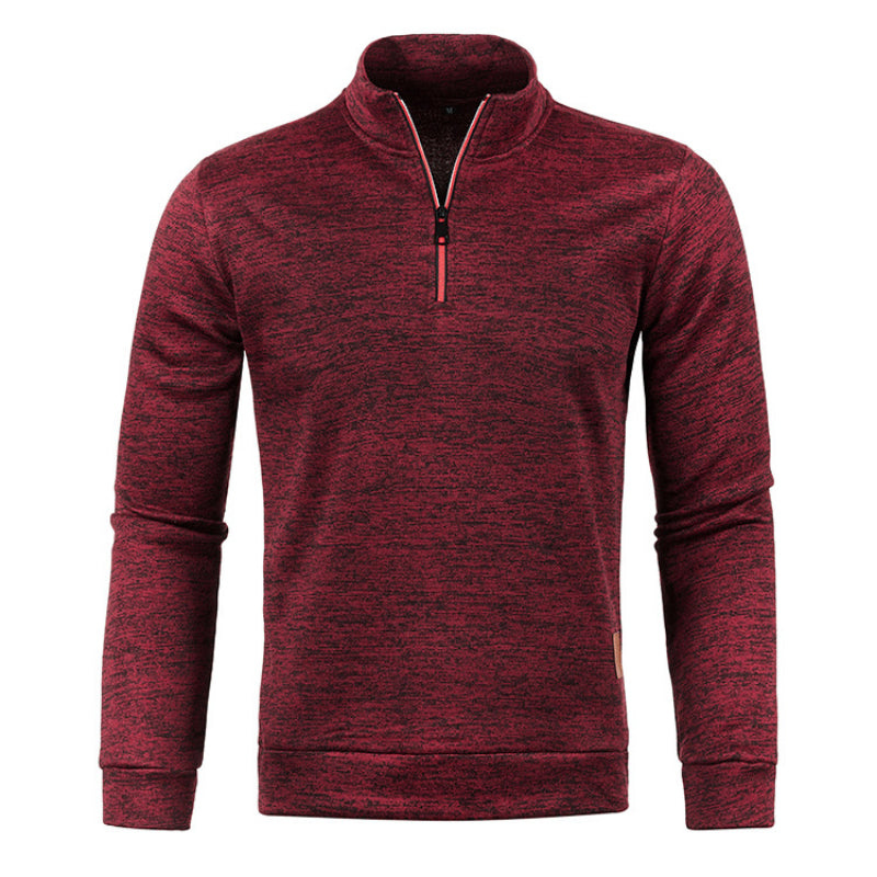 Men's Zip-Up Sweater – Stylish Stand Collar Jumper for Casual Wear