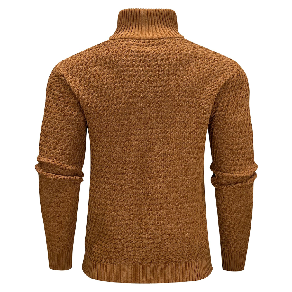 Men's Zip-Up Sweater – Cozy Knit Pullover for Casual Wear and Layering