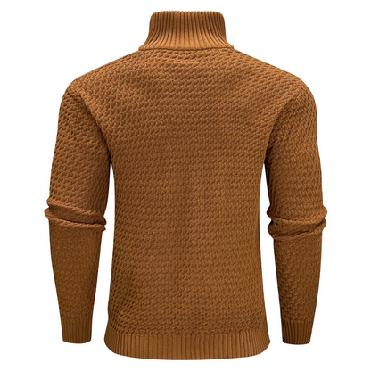 Men's Zip-Up Sweater – Cozy Knit Pullover for Casual Wear and Layering