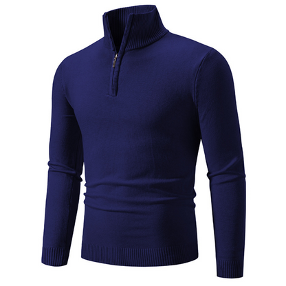 Men's Zip-Up Sweater – Cozy Knit Pullover for Casual Wear and Layering