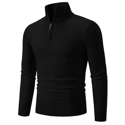 Men's Zip-Up Sweater – Cozy Knit Pullover for Casual Wear and Layering