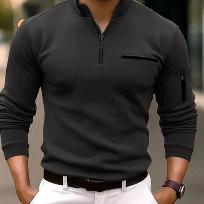 Men's Zip Sweater – Short Knit Pullover for Casual and Stylish Wear