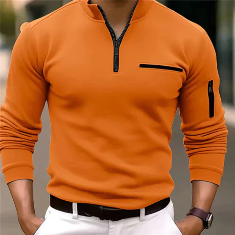 Men's Zip Sweater – Short Knit Pullover for Casual and Stylish Wear