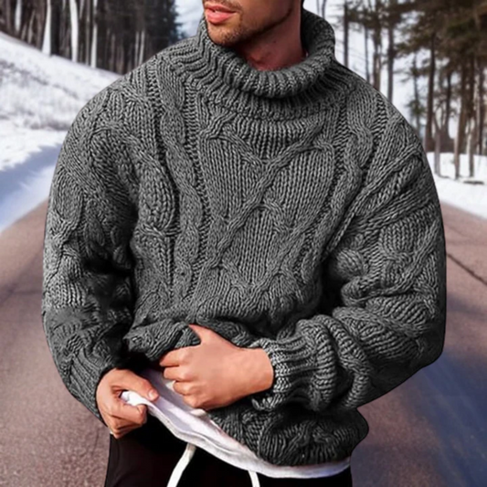 Men's Roll Neck Jumper – Stylish Short Sweater for Casual Wear