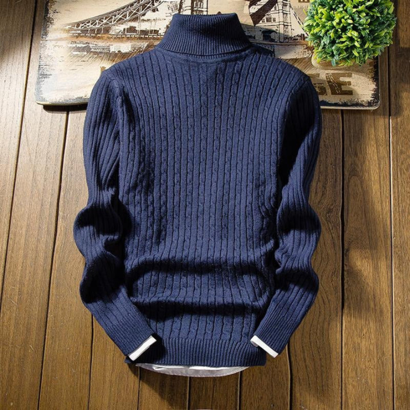 Men's Roll Neck Jumper – Knitted Sweater for Casual and Smart Outfits