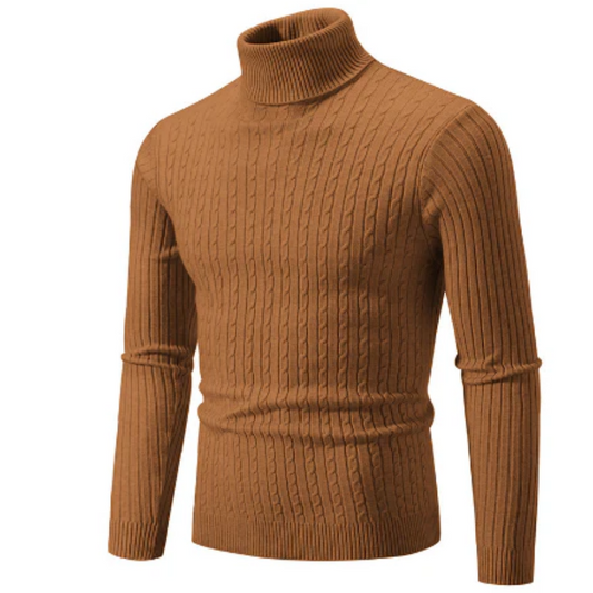 Men's Roll Neck Jumper – Stylish Short Knit Sweater for Casual Wear