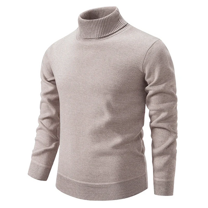 Men's Roll Neck Jumper Black – Warm Knit Sweater for Casual Winter Style