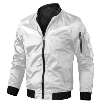 Men's Black Bomber Jacket – Stylish Lightweight Spring Outerwear for Men