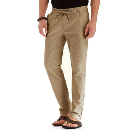 Men's Summer Trousers Black – Lightweight Casual Pants for Warm Weather Wear