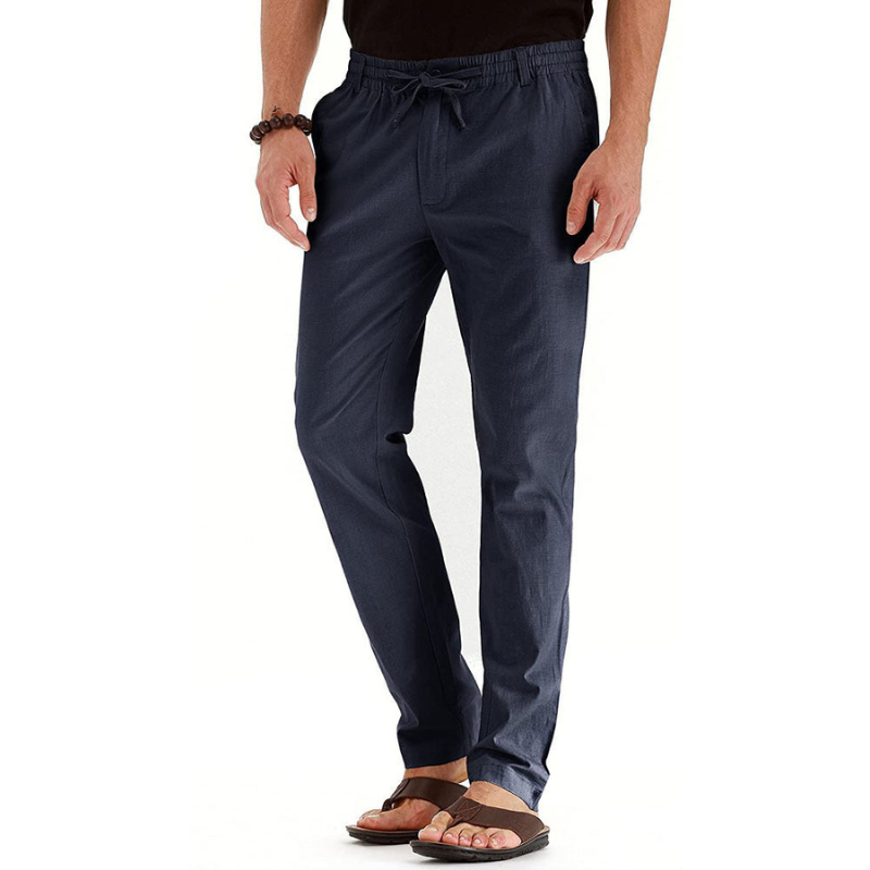 Men's Summer Trousers Black – Lightweight Casual Pants for Warm Weather Wear