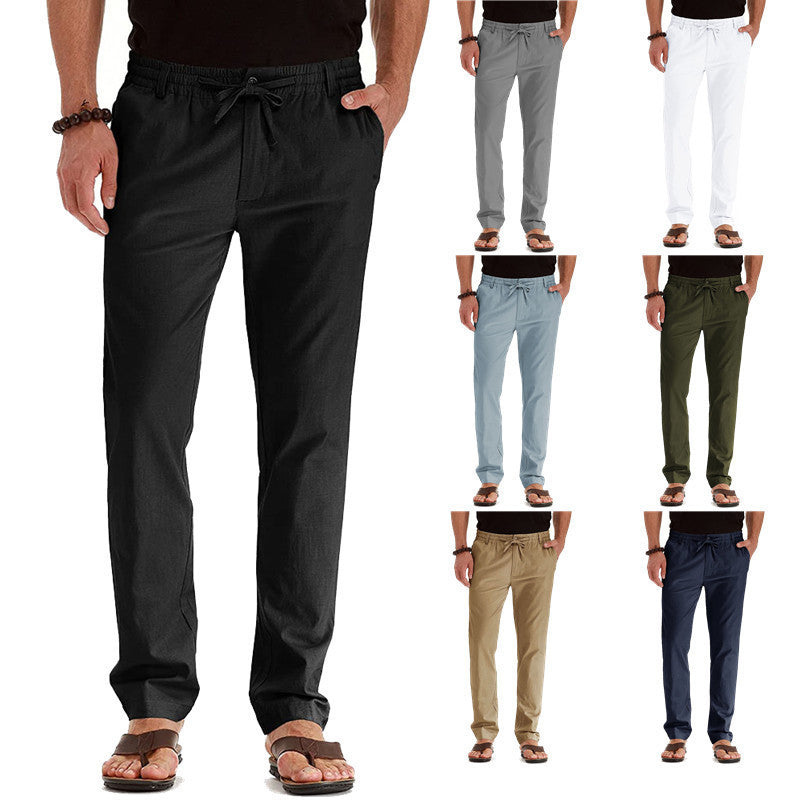 Men's Summer Trousers Black – Lightweight Casual Pants for Warm Weather Wear