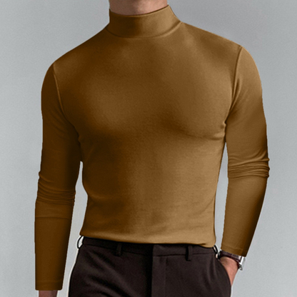 Men's Black Roll Neck Sweatshirt – Stylish Warm Pullover for Casual Wear