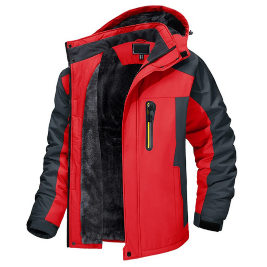 Men's Ski Jacket Black – Waterproof Insulated Winter Coat for Outdoor Sports